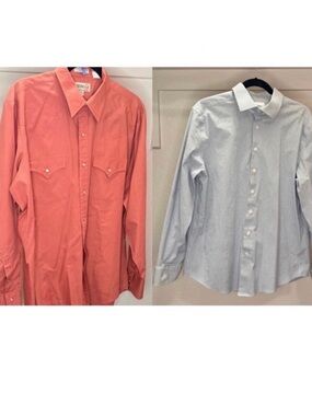 Bundle of Long sleeve Men’s Large button down shirt Sheplers Western